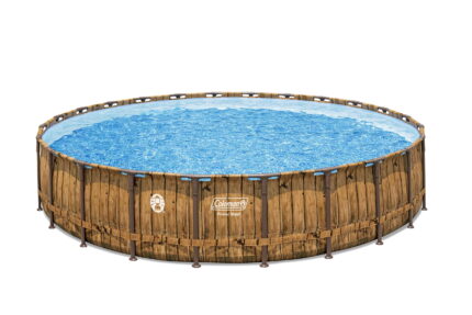Coleman Power Steel 24' x 52" Round Metal Frame Above Ground Pool Set